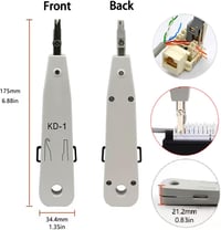 Tiandirenhe RJ45 hálózati szerszámkészlet Cat5/Cat6 teszterrel és 50 csatlakozóval 7