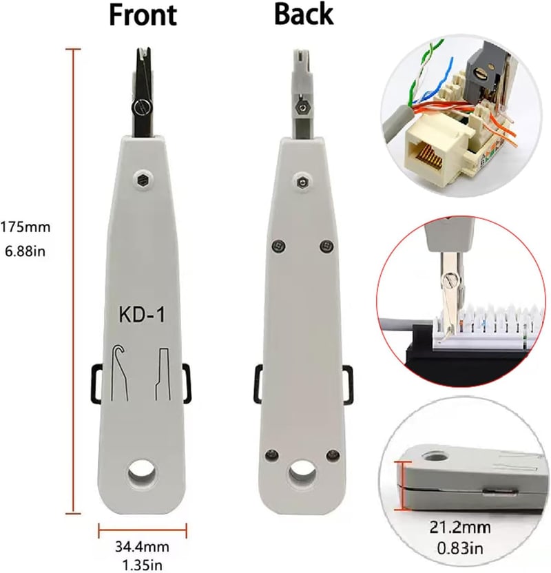Tiandirenhe RJ45 hálózati szerszámkészlet Cat5/Cat6 teszterrel és 50 csatlakozóval