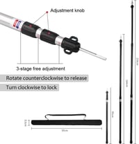 Tiandirenhe Teleszkópos Sátor Tartórúd 95-234 cm Alumínium Kemping Pálca 2