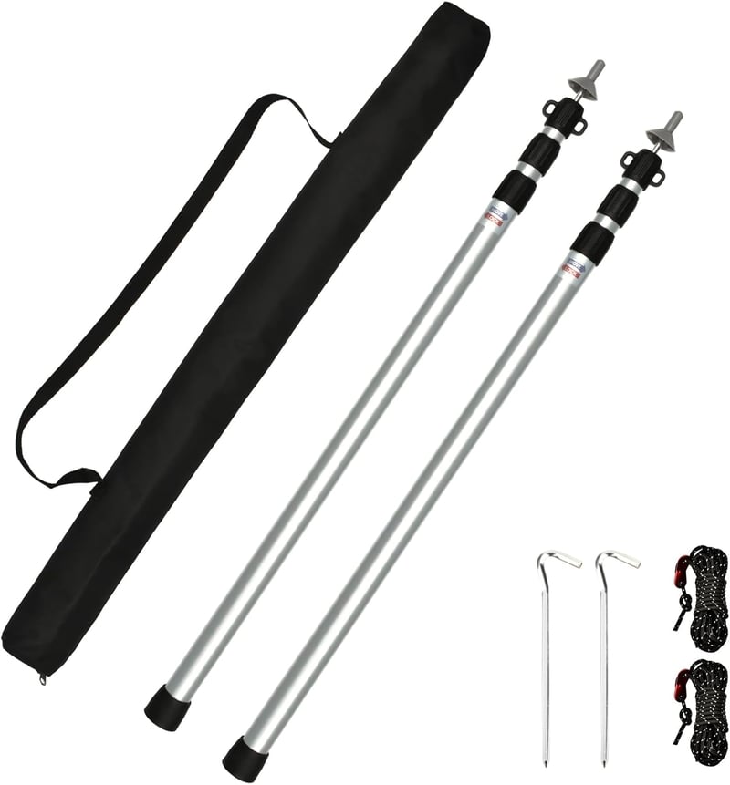 Tiandirenhe Teleszkópos Sátor Tartórúd 95-234 cm Alumínium Kemping Pálca