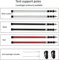 Tiandirenhe Teleszkópos Sátor Tartórúd 95-234 cm Alumínium Kemping Pálca 4