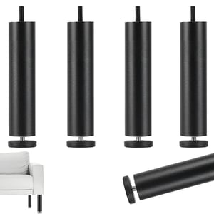 TIANLIN 4 kom. namještajne noge s podesivom visinom M8 – aluminijska legura, crne, 20 cm, niveliranje 0–8 mm – za kauč, ormar, radni stol