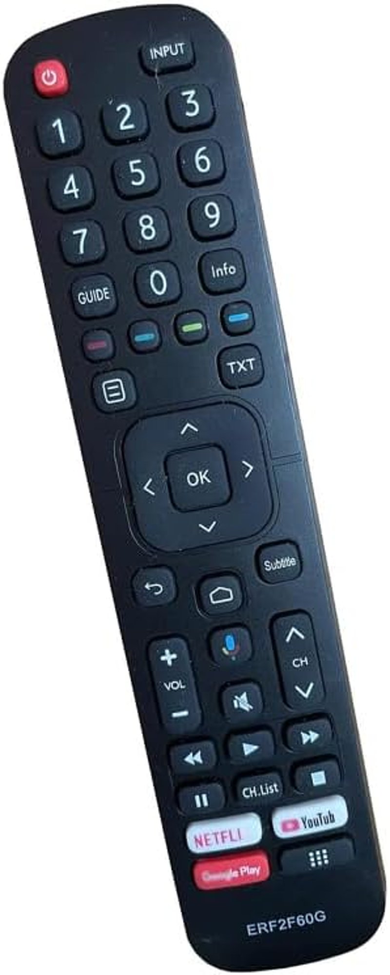 tianxunh Hisense ERF60G Távirányító Smart Android TV-hez, 32A56E 40A56E modellekhez