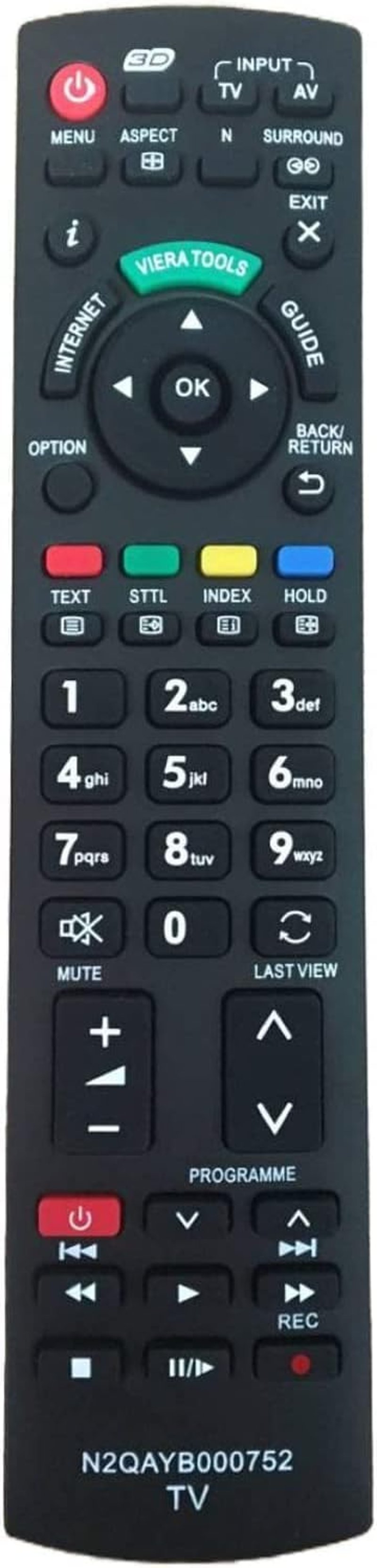 tianxunh Panasonic TV távirányító N2QAYB000752 LED LCD 3D modellekhez