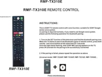 Tianxunh Sony RMF-TX310E Távirányító Bravia LED LCD TV-hez 43 colos 2