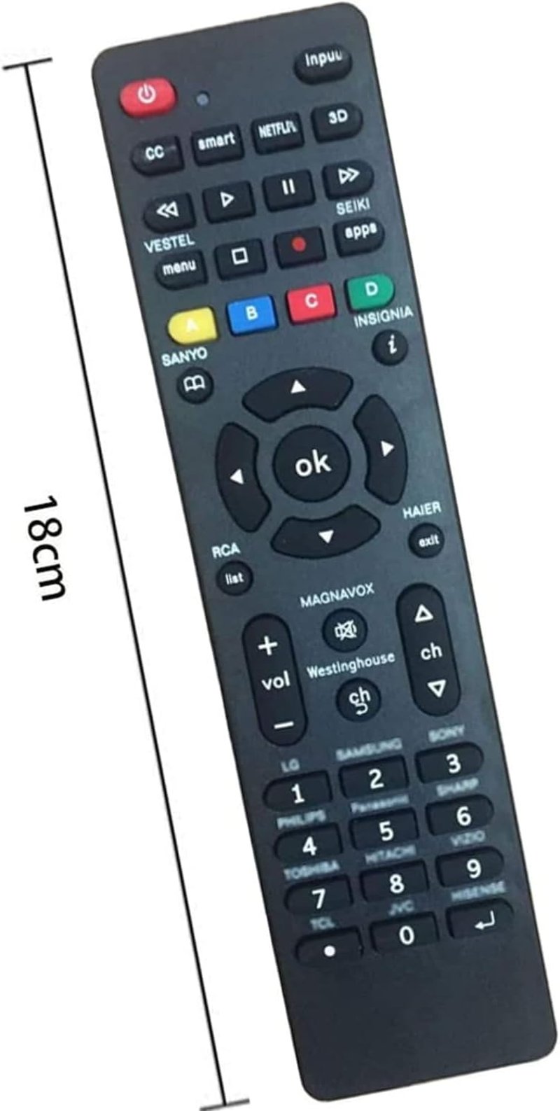Tianxunh Univerzális TV Távirányító Samsung LG Sony Vizio Sharp Netflix 3D Gomb