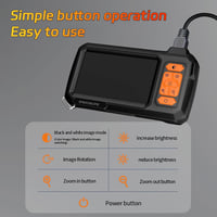 Cameră endoscopică TICFOX cu ecran IPS 4,3", 8 mm, IP67, 1080P, 8 LED-uri, cablu semirigid de 5 m, pentru inspecția canalizărilor 3
