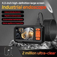 Cameră endoscopică TICFOX cu ecran IPS 4,3", 8 mm, IP67, 1080P, 8 LED-uri, cablu semirigid de 5 m, pentru inspecția canalizărilor 2