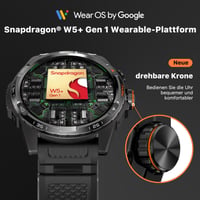 Inteligentné hodinky TicWatch Atlas pre mužov, Wear OS, 90-hodinová výdrž batérie, 110+ športových režimov, GPS, kompas, detekcia pádu, vodotesnosť 5ATM, monitorovanie zdravia, Android 3