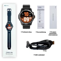 Inteligentné hodinky TicWatch Atlas pre mužov, Wear OS, 90-hodinová výdrž batérie, 110+ športových režimov, GPS, kompas, detekcia pádu, vodotesnosť 5ATM, monitorovanie zdravia, Android 9