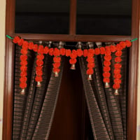 TIED RIBBONS Ajtódísz Művirág Füzér - Dekoratív Körömvirág Girland Bandanwar Toran (105 x 36 cm) Otthoni Fali Ajtó Dekoráció 1