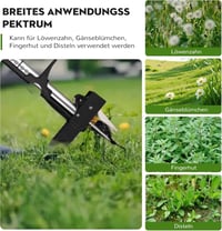 Tiemlet Gyomirtó Kapa 4 Ágú Rozsdamentes Acél 105 cm Sárga Csúszásmentes Nyéllel Pitypang Bogáncs Eltávolító Kertészeti Eszköz 6