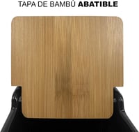 TIENDA EURASIA Kerámia Sóshaker Bambusz Fedéllel, Matt Fekete Modern Dizájn 4