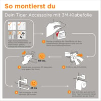Dozator de săpun cu montare pe perete Tiger Colar, montare fără găurire, oțel inoxidabil, finisaj negru mat (pulbere) 6