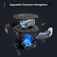 Tikom G8000 Pro Robotporszívó Felmosó Funkcióval, 4500Pa Szívóerő, 2,5 Óra Üzemidő, WiFi, Okosotthon Kompatibilis, Állatszőrre, Szőnyegre, K 2