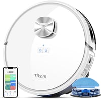 Tikom G8000 Robotporszívó Feltörlő Funkcióval - 2700Pa WiFi Szívóerő, 2 Órás Üzemidő, Amazon Echo és Google Home Kompatibilis, Fehér 1
