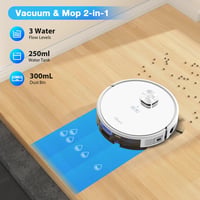Tikom G8000 Robotporszívó Feltörlő Funkcióval - 2700Pa WiFi Szívóerő, 2 Órás Üzemidő, Amazon Echo és Google Home Kompatibilis, Fehér 4