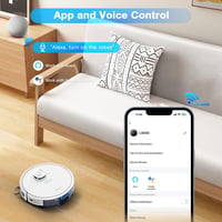Tikom G8000 Robotporszívó Feltörlő Funkcióval - 2700Pa WiFi Szívóerő, 2 Órás Üzemidő, Amazon Echo és Google Home Kompatibilis, Fehér 8