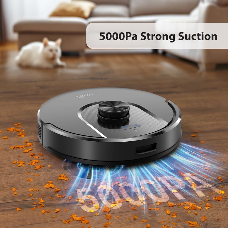 Tikom L8000 Pro robotporszívó LiDAR navigációval, 5000Pa szívóerő, mop funkcióval, 150 perc üzemidő