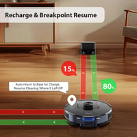 Tikom L8000 Pro robotporszívó LiDAR navigációval, 5000Pa szívóerő, mop funkcióval, 150 perc üzemidő 7