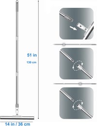 Tikysky Víztörlő Gumi Hosszú Nyéllel 36 cm Széles - Zuhanyzó Padló Ablak Tisztító Lehúzó Squeegee 4