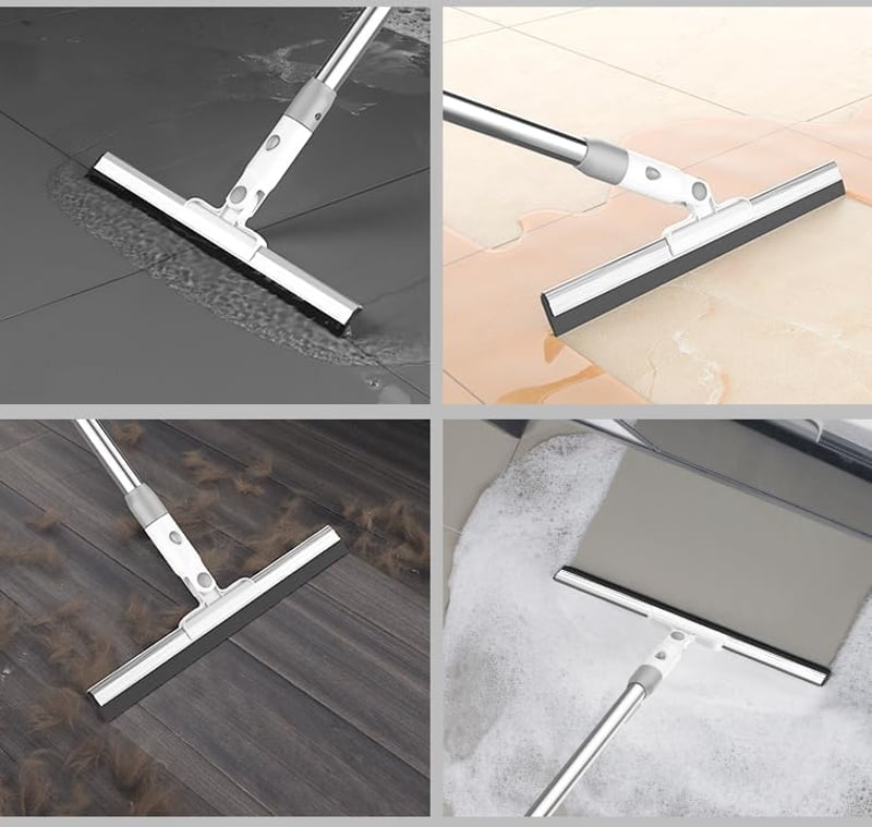 Tikysky Víztörlő Gumi Hosszú Nyéllel 36 cm Széles - Zuhanyzó Padló Ablak Tisztító Lehúzó Squeegee