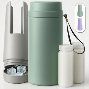 Geantă frigorifică portabilă pentru lapte matern Tilcare, fără BPA, 2x150 ml (5 oz), menține temperatura până la 30 de ore, recipient termoizolant rezistent pentru bebeluși