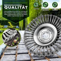 tillvex Drótos gyomkefe fűkaszához és bozótvágóhoz, 25,4 és 20 mm furat, 2025 dizájn, rögzítő tartozékokkal 4