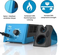 Tilswall 65W Digitális Forrasztóállomás 200-480°C Hőmérséklet-szabályozással, 5 Cserélhető Heggyel, Beépített Transzformátorral - Hobbi és P 5