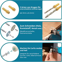 Tilswall Multifunkciós Rotációs Szerszám 160W - 145 Tartozékkal, 8000-33000 RPM, Flexibilis Tengellyel Maráshoz, Gravírozáshoz és Csiszolásh 4