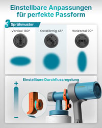 Pistol de vopsit electric Tilswall Shark 600 HVLP, pulverizator ușor, albastru 5