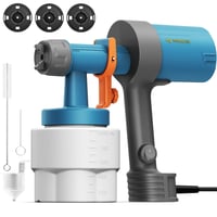 Pistol de vopsit electric Tilswall Shark 600 HVLP, pulverizator ușor, albastru 1
