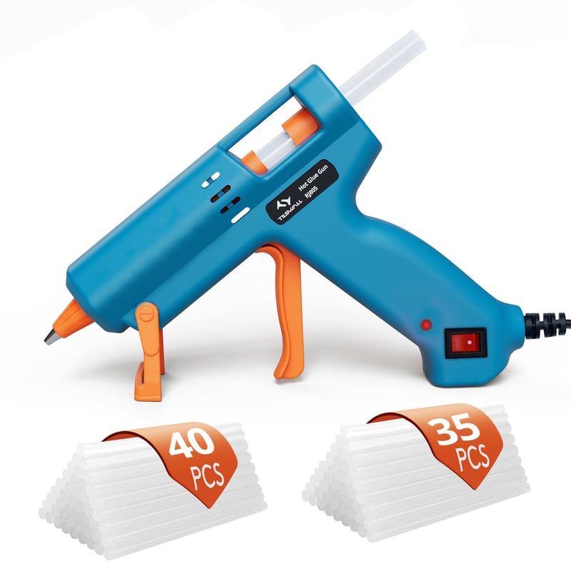 Pistol de lipit cu batoane de adeziv Tilswall W101 50W – cu 75 de batoane incluse, pentru lipire precisă și rapidă în activități de bricolaj și reparații