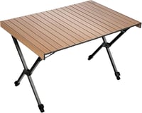 TIMBER RIDGE összecsukható kempingasztal, állítható magasságú, 108x71 cm, 100 kg - barna 1