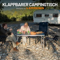 Skladací kempingový stôl Timber Ridge, rozkladací záhradný stôl, piknikový stôl pre 4-6 osôb na kempovanie 8