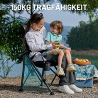 TIMBER RIDGE Összecsukható Kempingszék 150kg Terhelhetőség Állítható Háttámla Hordozható 5