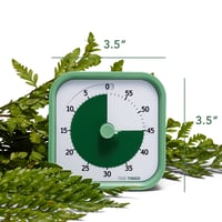 TIME TIMER Home MOD 60-minútový vizuálny časovač pre deti – Tichá prevádzka, papradinovo zelená, 8,8 x 8,8 x 5,2 cm – Školské učenie, kancelársky stôl 3