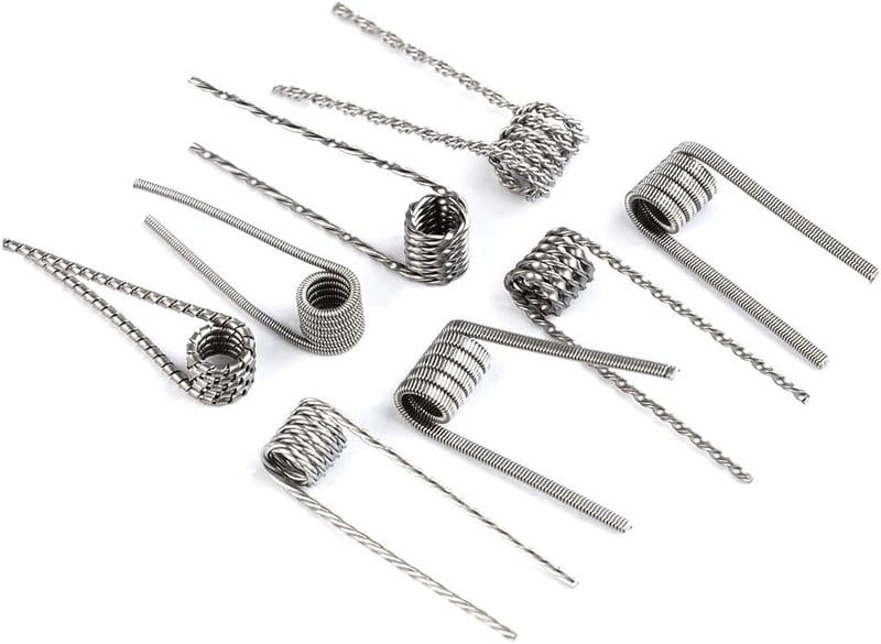 TIMESETL 120 db Előre Tekert Ellenálláshuzal Készlet - 8 Típusú Fűtőszál Párologtatókhoz (0.3-0.8Ω) RDA/RBA/RDTA Készülékekhez - Fused Clapt