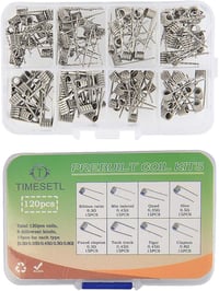 TIMESETL 120 db Előre Tekert Ellenálláshuzal Készlet - 8 Típusú Fűtőszál Párologtatókhoz (0.3-0.8Ω) RDA/RBA/RDTA Készülékekhez - Fused Clapt 7