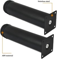 TIMESETL Bútor Lábak 20cm Fekete Rozsdamentes Acél 4db Szekrény Láb 5