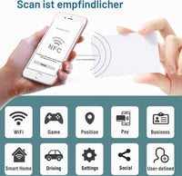 Timeskey NTAG215 NFC kártya, programozható - fehér - 20 db 4