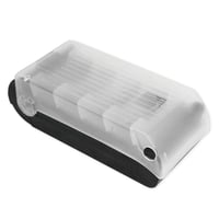 TimeTEX A8 indexdoboz 5 rekesszel, félátlátszó műanyag, 20x9x6,5 cm - fekete 1