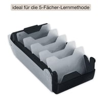 TimeTEX A8 indexdoboz 5 rekesszel, félátlátszó műanyag, 20x9x6,5 cm - fekete 3