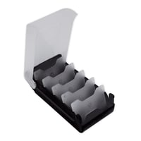 TimeTEX A8 indexdoboz 5 rekesszel, félátlátszó műanyag, 20x9x6,5 cm - fekete 2