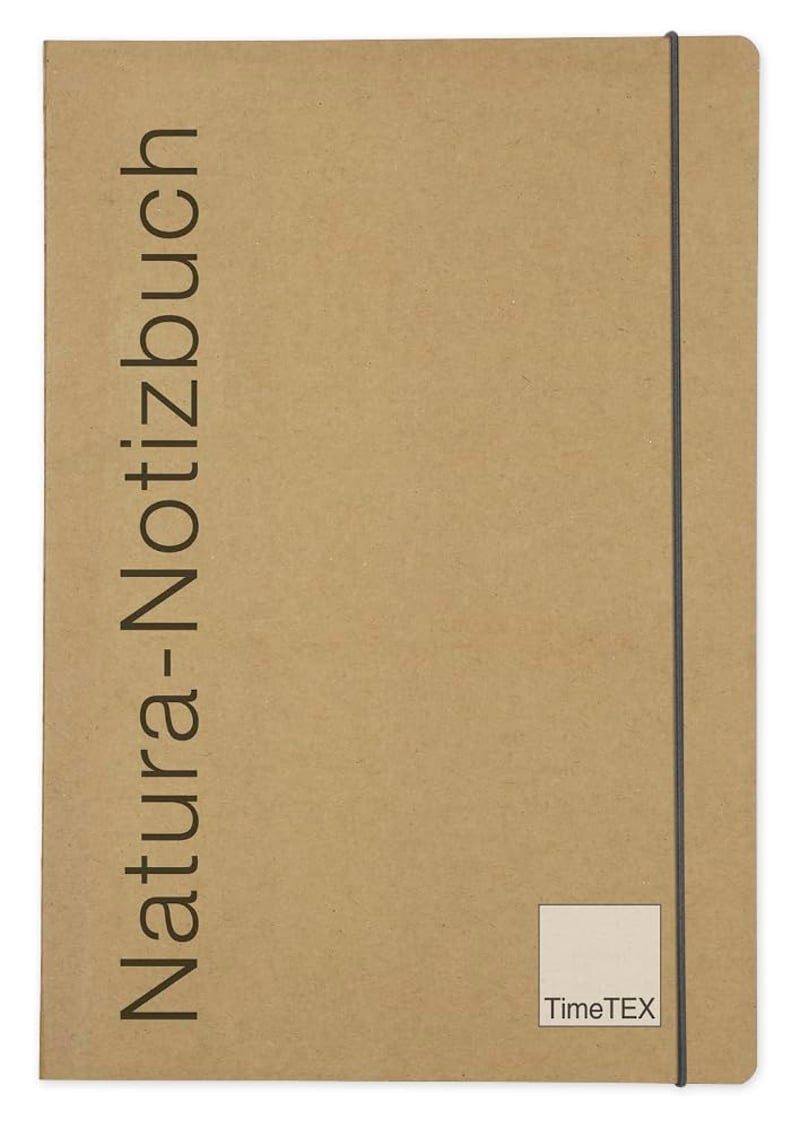 Zápisník TimeTEX Natura A4 Plus, 198 strán, s obalom z prírodného kartónu, úplne ploché otváranie
