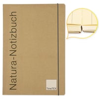 Zápisník TimeTEX Natura A4 Plus, 198 strán, s obalom z prírodného kartónu, úplne ploché otváranie 3
