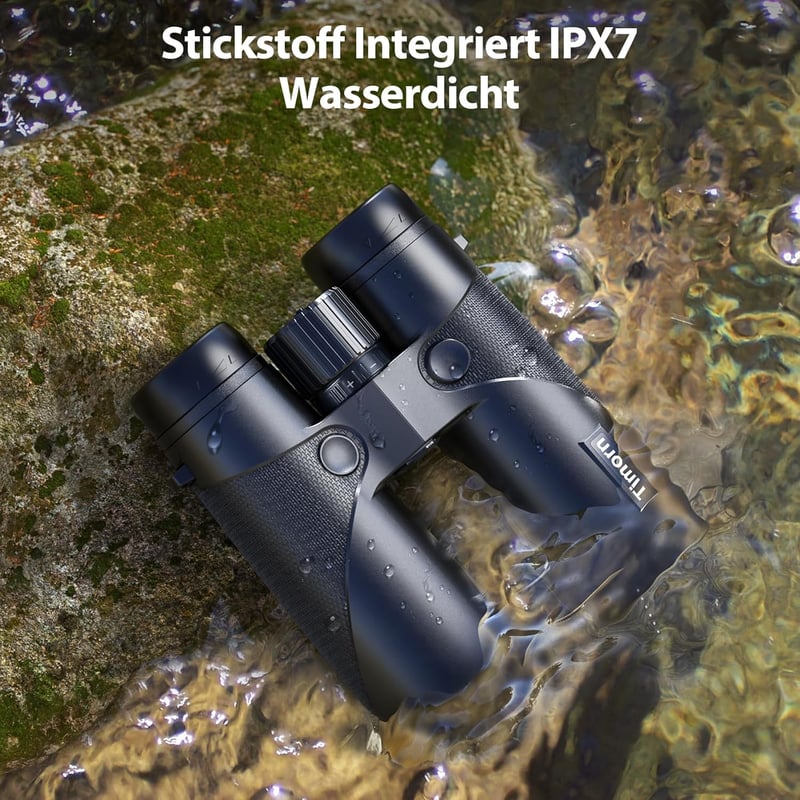 Timorn 8x42 HD Távcső Éjszakai Látással - Vízálló, Könnyű Távcső Vadászathoz, Madarászáshoz, Túrázáshoz - Hordtáskával és Mobiladapterrel