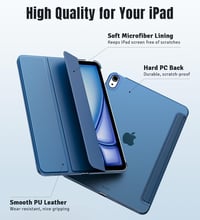 TiMOVO iPad Air 11" és 10.9" Slim Védőtok Átlátszó Háttal Abyss Blue - A-Abyss Blue 3