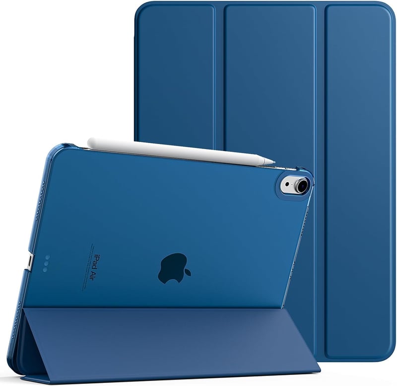 TiMOVO iPad Air 11" és 10.9" Slim Védőtok Átlátszó Háttal Abyss Blue - A-Abyss Blue
