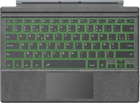 TiMOVO vezeték nélküli Bluetooth billentyűzet 7 színű LED háttérvilágítással, AZERTY kiosztással Microsoft Surface Pro 7/6/4/3 készülékekhez 1